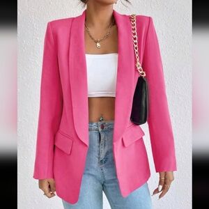 Women Fashion Solid Color Long Sleeve Blazer Jacket
